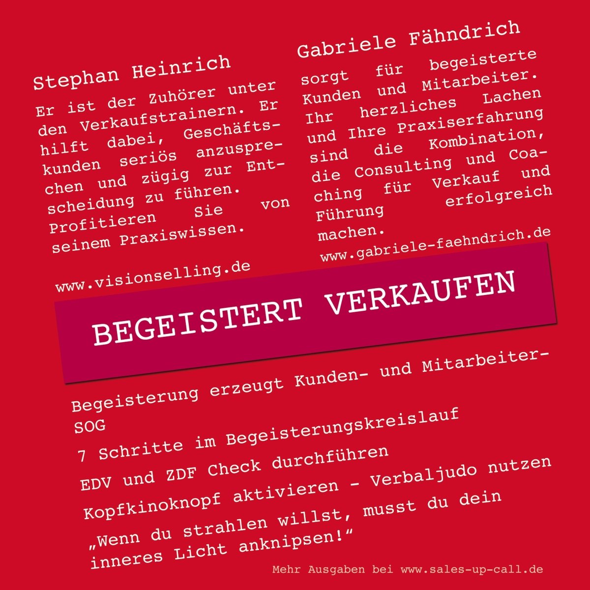 Begeistert verkaufen - Sales-up-Call - Stephan Heinrich