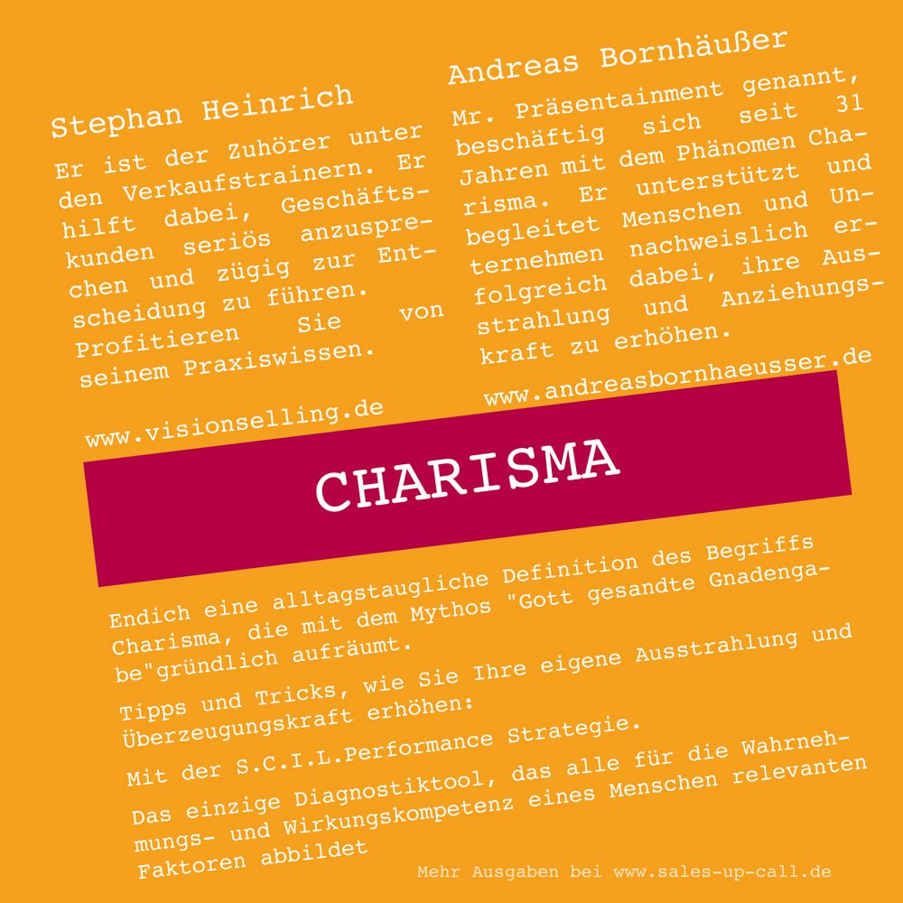Charisma - Sales-up-Call - Stephan Heinrich