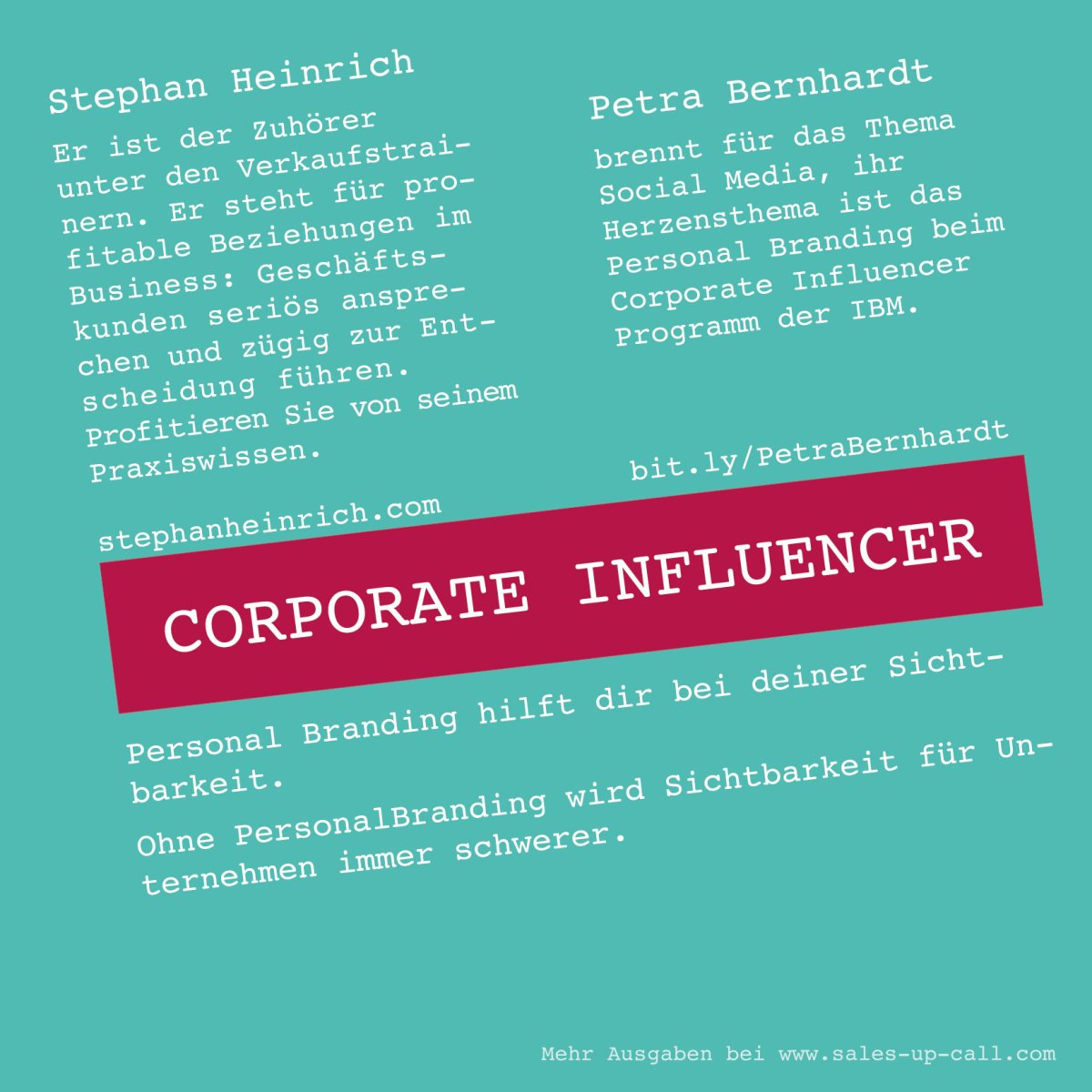 Corporate Influencer – Sales-up-Call
