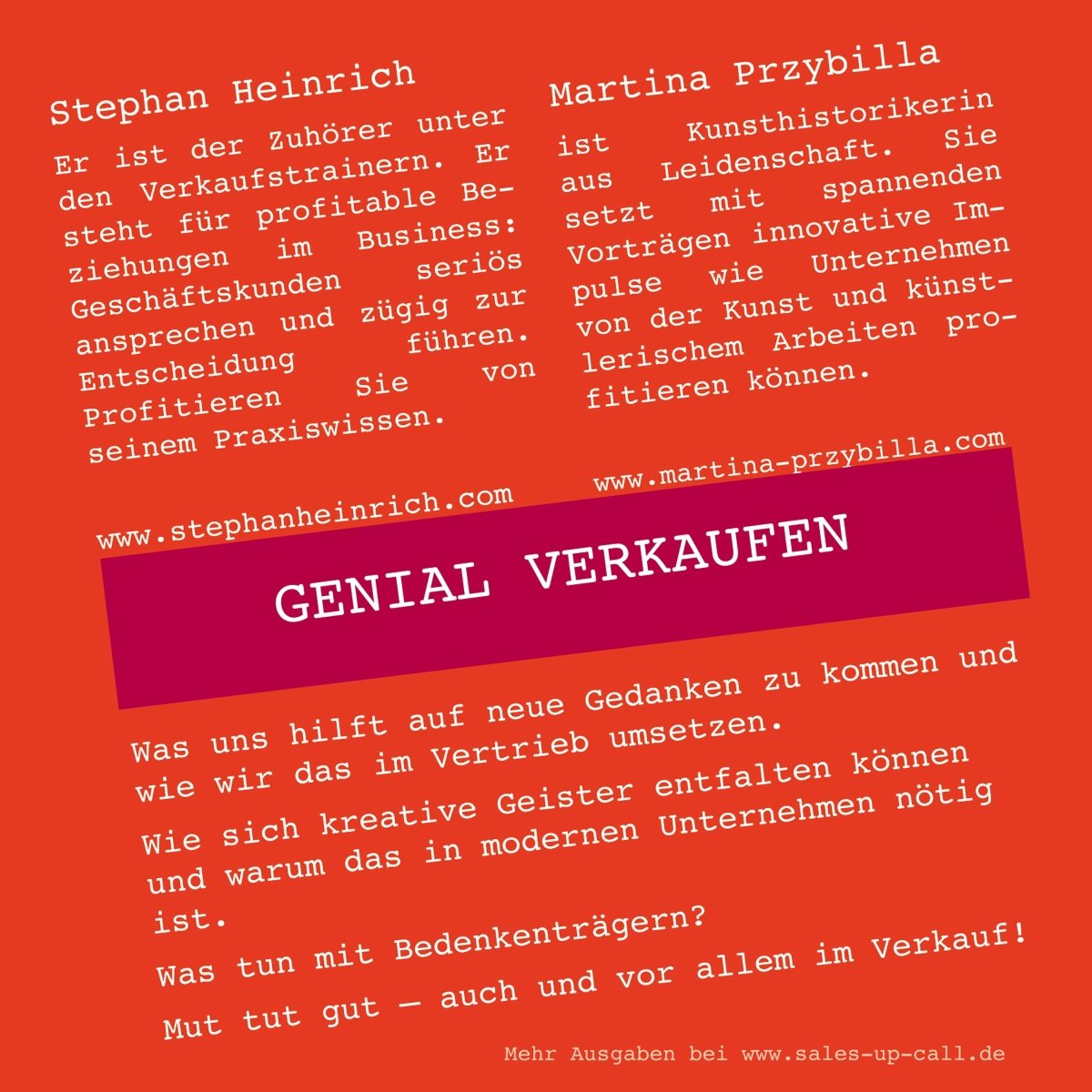 Genial verkaufen - Sales-up-Call - Stephan Heinrich