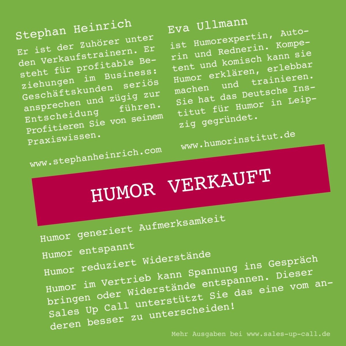 Humor verkauft - Sales-up-Call - Stephan Heinrich