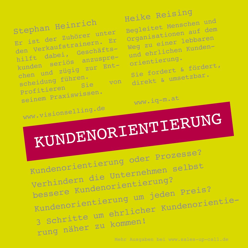 Kundenorientierung - Sales-up-Call - Stephan Heinrich