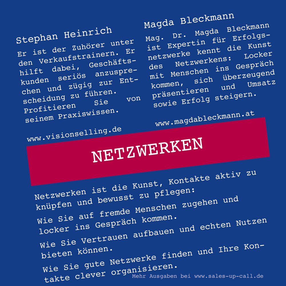 Netzwerken - Sales-up-Call - Stephan Heinrich