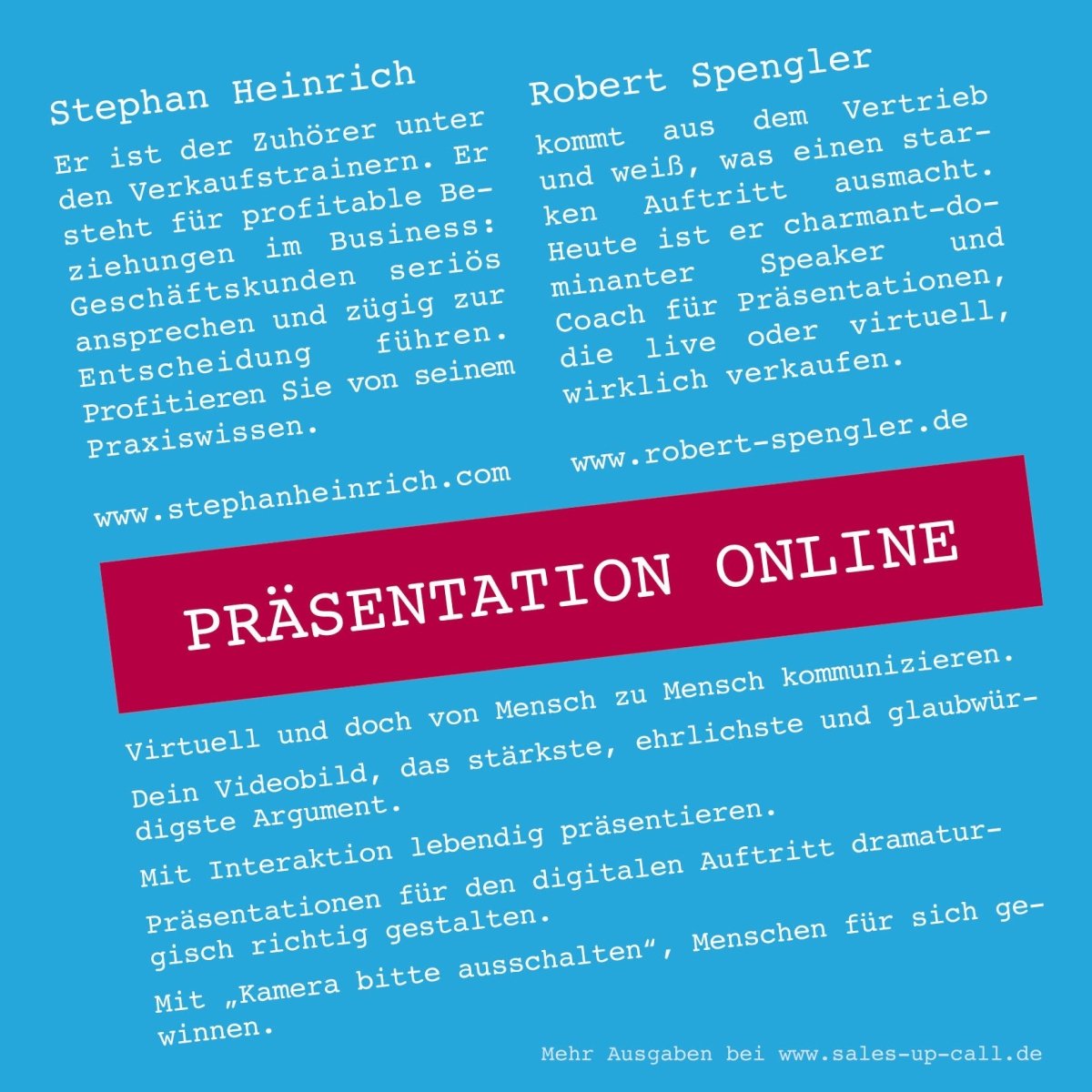 Präsentation Online - Sales-up-Call