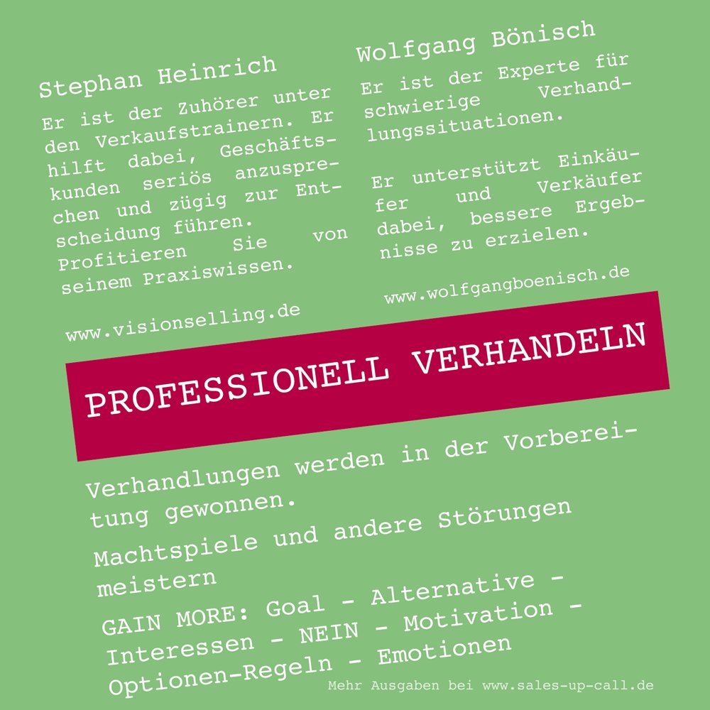 Professionell Verhandeln - Sales-up-Call - Stephan Heinrich
