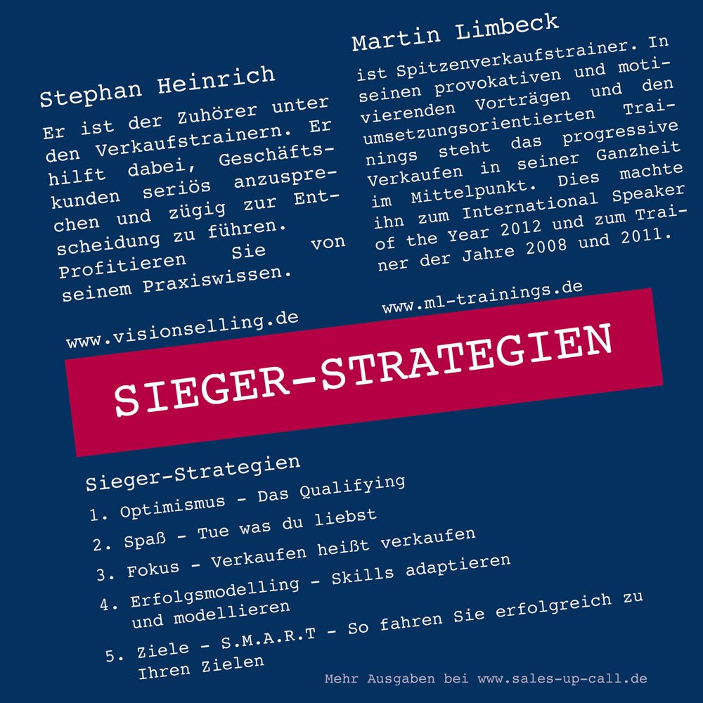 Siegerstrategien - Sales-up-Call - Stephan Heinrich