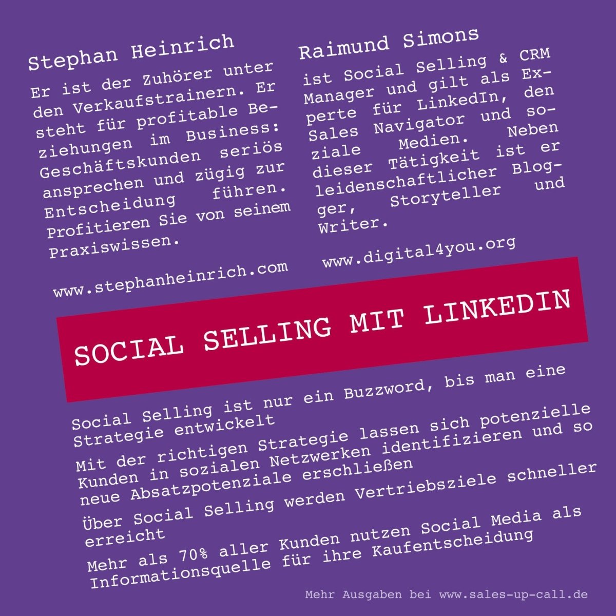 Social Selling mit LinkedIn - Sales-up-Call - Stephan Heinrich