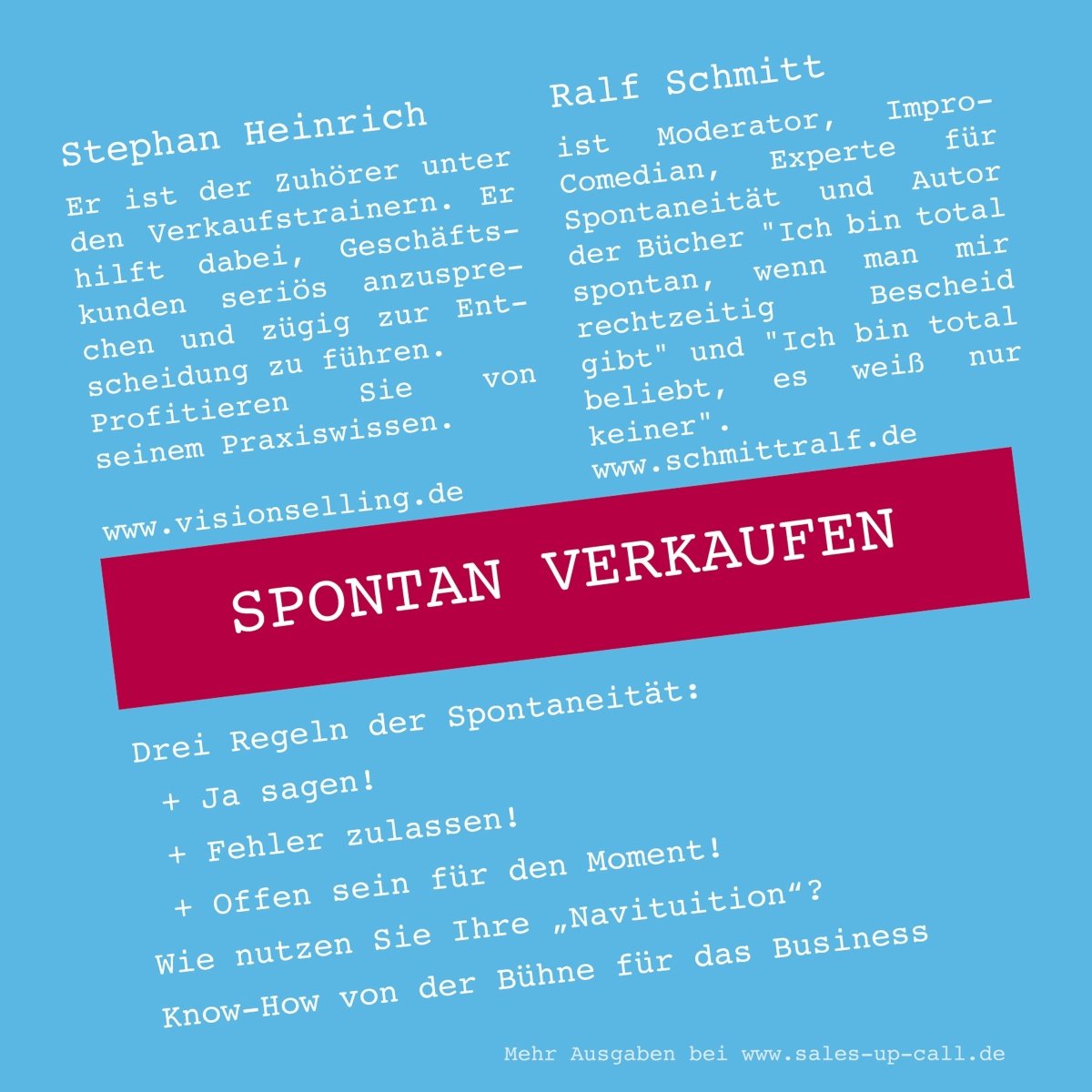 Spontan verkaufen - Sales-up-Call - Stephan Heinrich