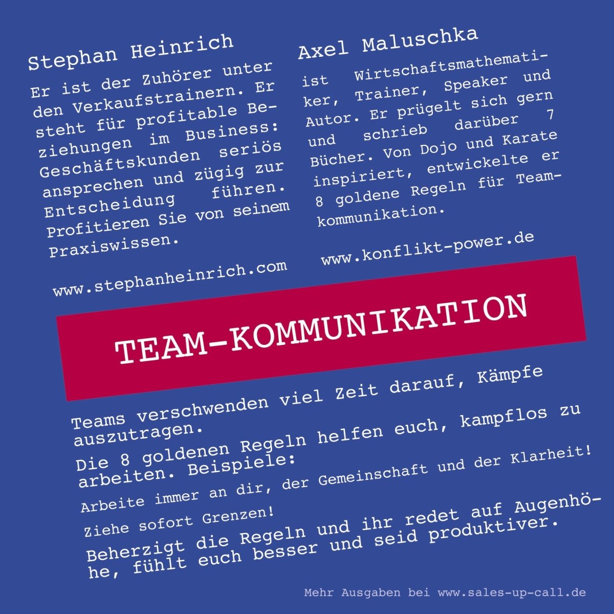 Team-Kommunikation - Sales-up-Call - Stephan Heinrich