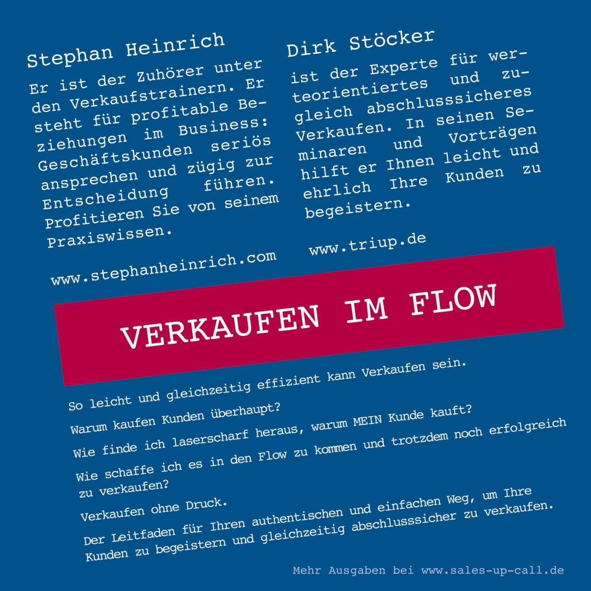 Verkaufen im Flow - Sales-up-Call - Stephan Heinrich