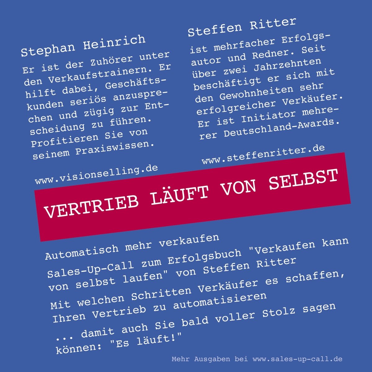 Vertrieb läuft von selbst - Sales-up-Call - Stephan Heinrich