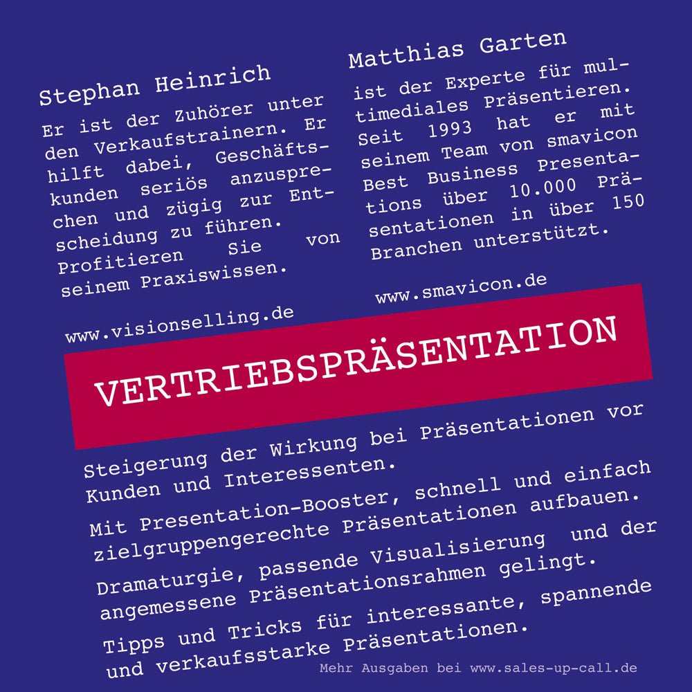 Vertriebspräsentation - Sales-up-Call - Stephan Heinrich