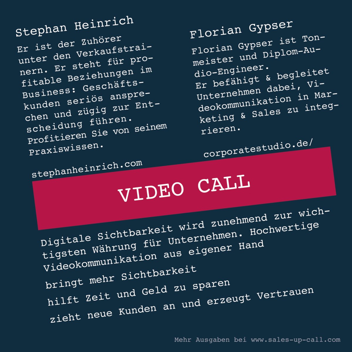 Video Call – Sales-up-Call
