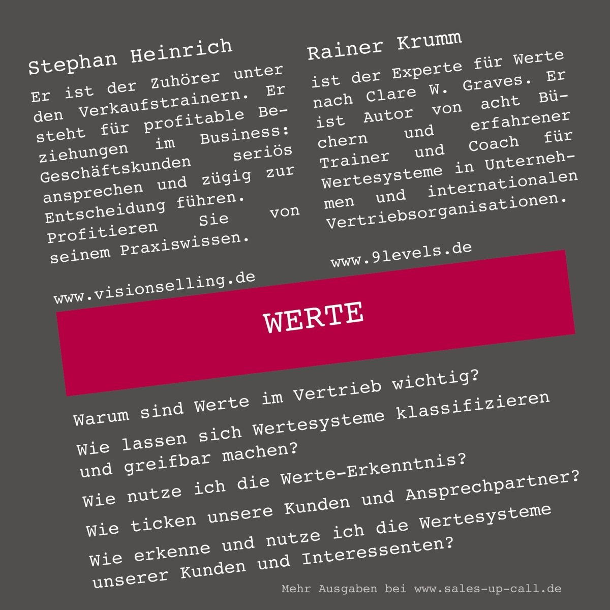 Werte - Sales-up-Call - Stephan Heinrich