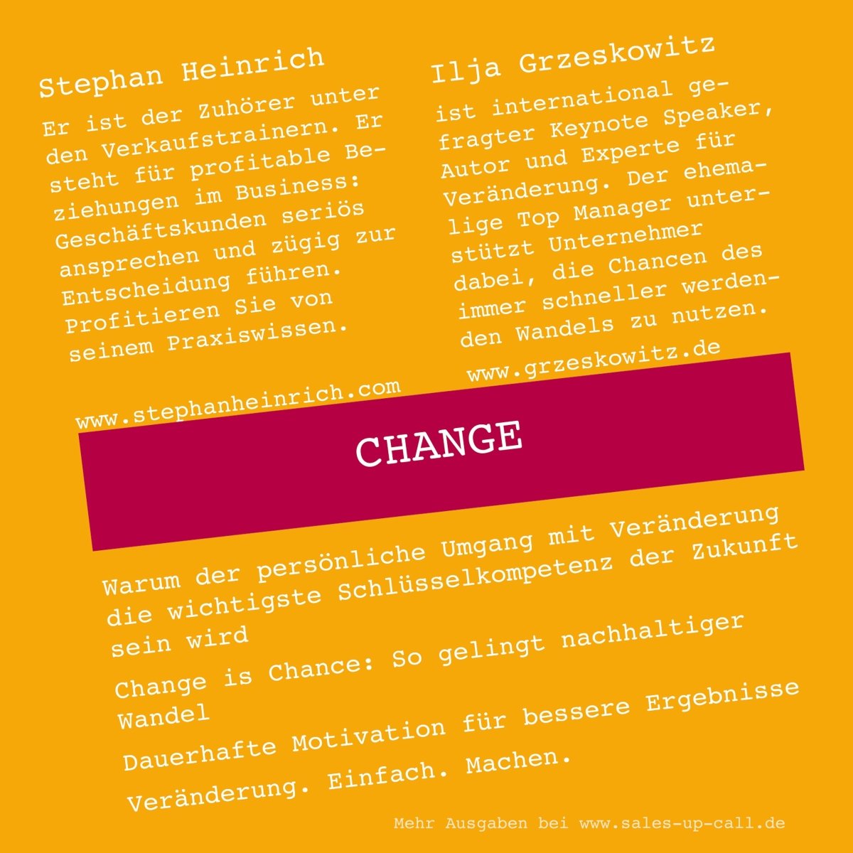 Change - Sales-up-Call - Stephan Heinrich