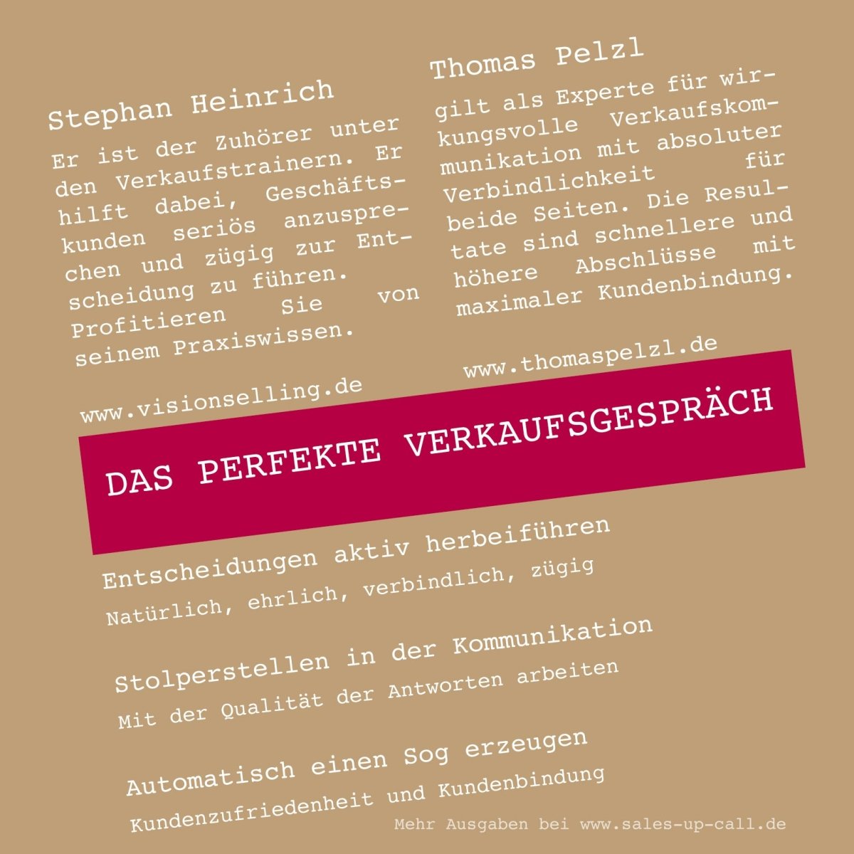 Das perfekte Verkaufsgespräch - Sales-up-Call - Stephan Heinrich