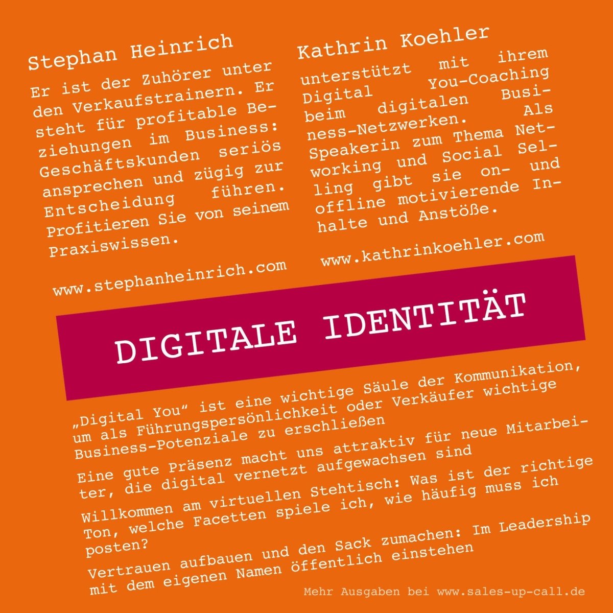 Digitale Identität - Sales-up-Call - Stephan Heinrich