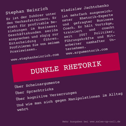 Dunkle Rhetorik - Sales-up-Call - Stephan Heinrich