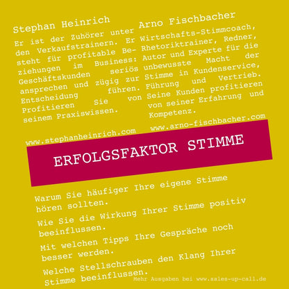 Erfolgsfaktor Stimme - Sales-up-Call - Stephan Heinrich