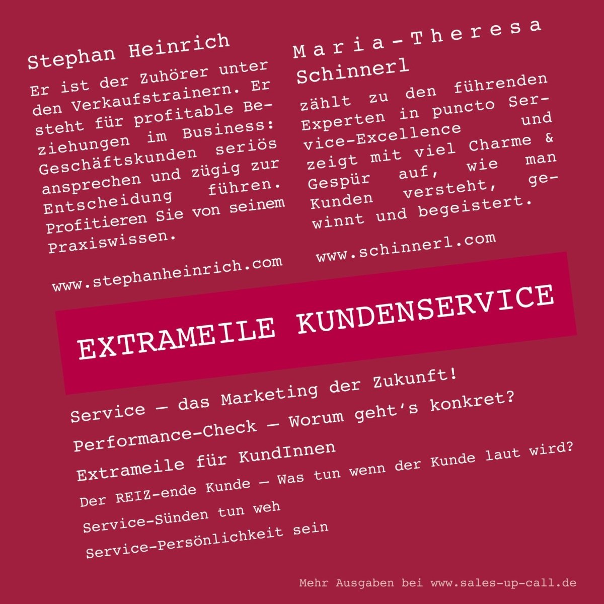 Extrameile Kundenservice - Sales-up-Call - Stephan Heinrich