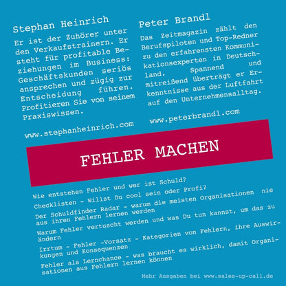 Fehler machen - Sales-up-Call