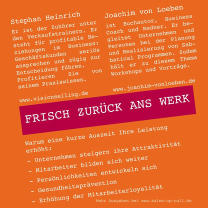 Frisch zurück ans Werk - Sales-up-Call - Stephan Heinrich