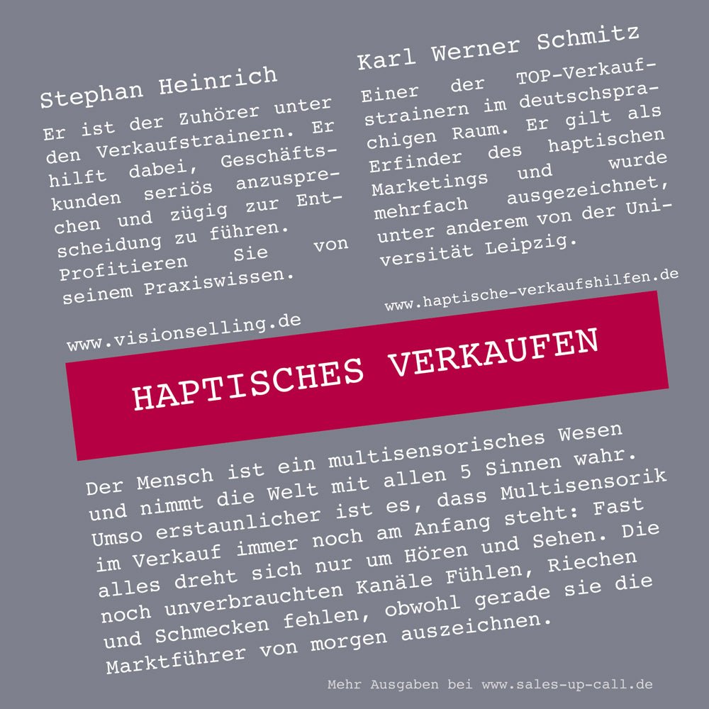 Haptisches Verkaufen - Sales-up-Call - Stephan Heinrich
