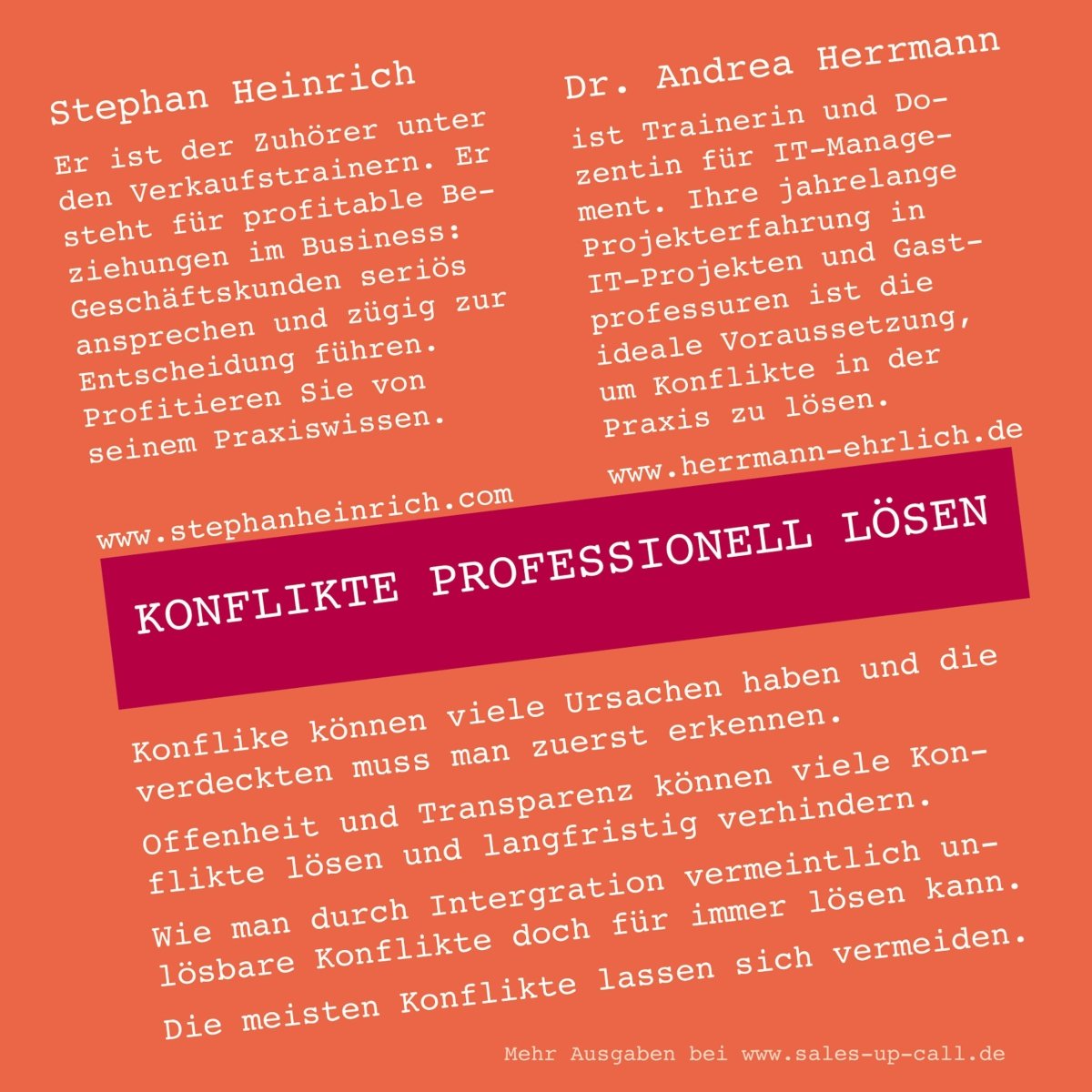 Konflikte professionell lösen - Sales-up-Call - Stephan Heinrich