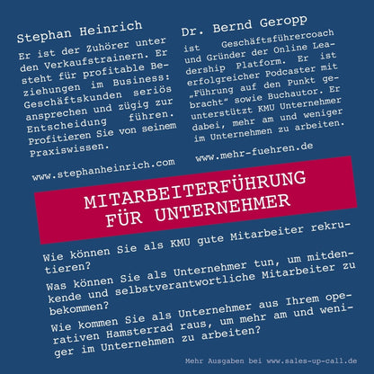 Mitarbeiterführung für Unternehmer - Sales-up-Call