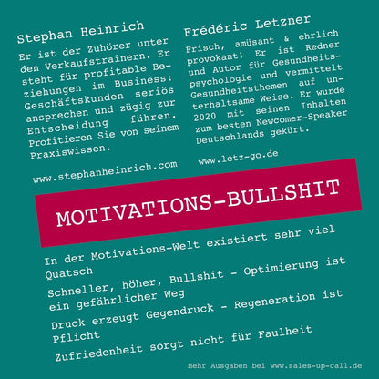 Motivations-Bullshit - Sales-up-Call - Stephan Heinrich