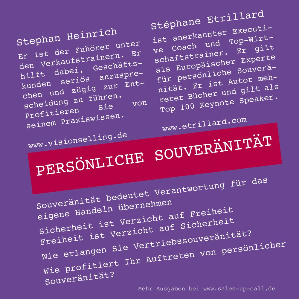 Persönliche Souveränität - Sales-up-Call - Stephan Heinrich
