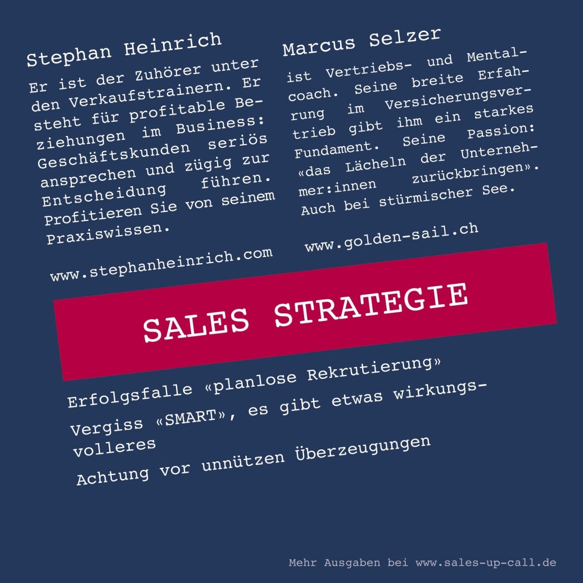 Sales Strategie - Sales-up-Call