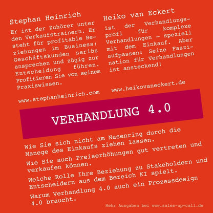 Verhandlung 4.0 - Sales-up-Call