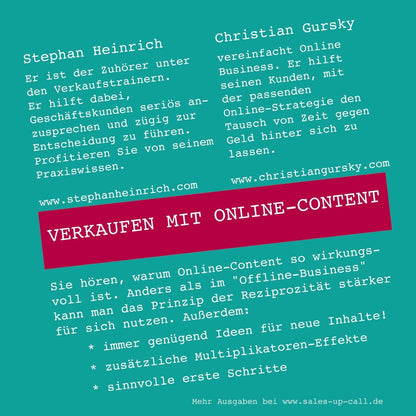 Verkaufen mit Online-Content - Sales-up-Call - Stephan Heinrich