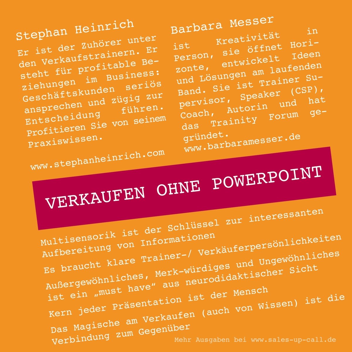 Verkaufen ohne PowerPoint - Sales-up-Call - Stephan Heinrich