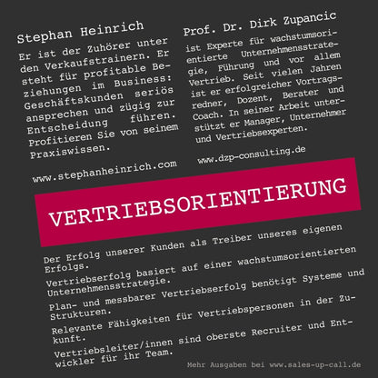 Vertriebsorientierung - Sales-up-Call - Stephan Heinrich